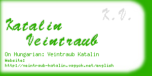 katalin veintraub business card